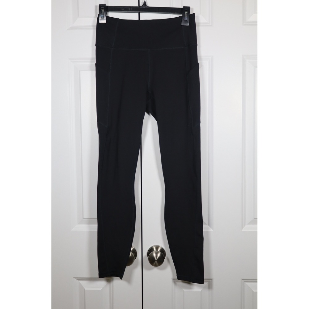 Fabletics PureLuxe Black High Waisted Leggings with Side Pockets Womens